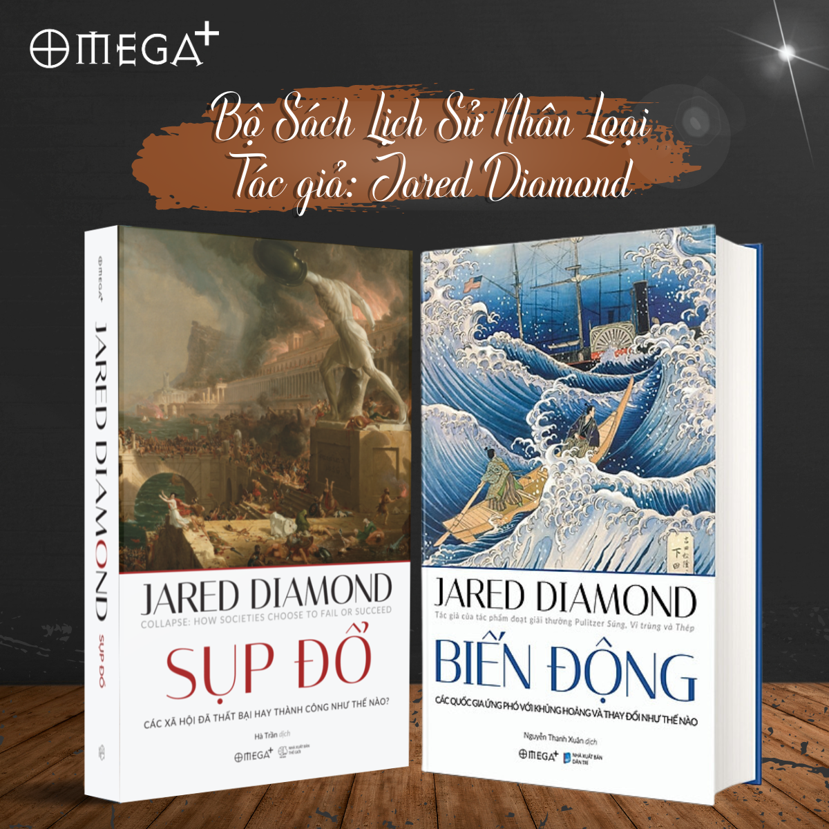 Combo Sách Nghiên Cứu Lịch Sử Nhân Loại Của Jared Diamond : Biến Động + Sụp Đổ (Phiên Bản 2020)