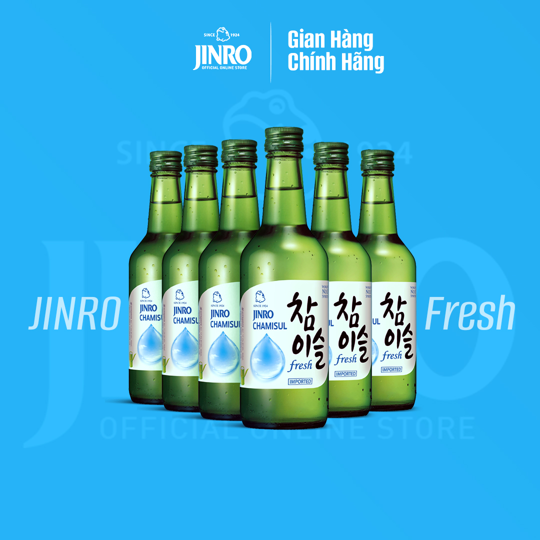 [CHÍNH HÃNG] Soju Hàn Quốc JINRO FRESH 360ml - Combo 6 chai