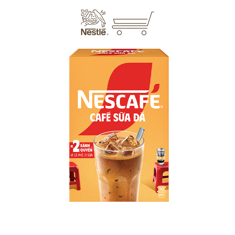 [Tặng Bình nước Inochi NESCAFÉ] Bộ 3 Cà phê sữa NESCAFÉ Cà Phê Sữa Đá (Hộp 10 gói x 24 g)