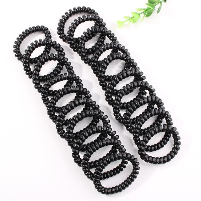 Chun buộc tóc lò xo:1c,màu đen,size to