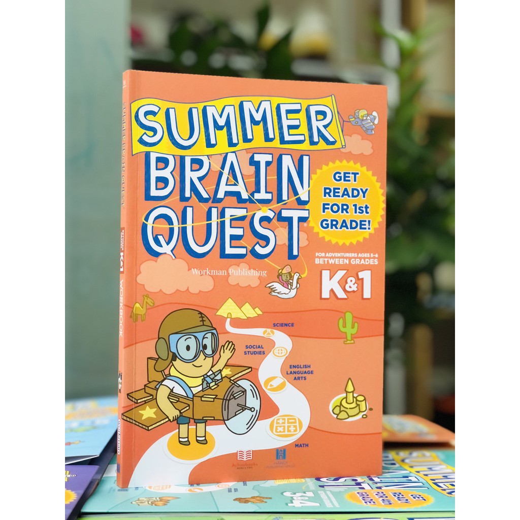 Sách: Summer brain quest k1 ( 5 - 6 tuổi ) - Á Châu Books, bìa mềm in màu