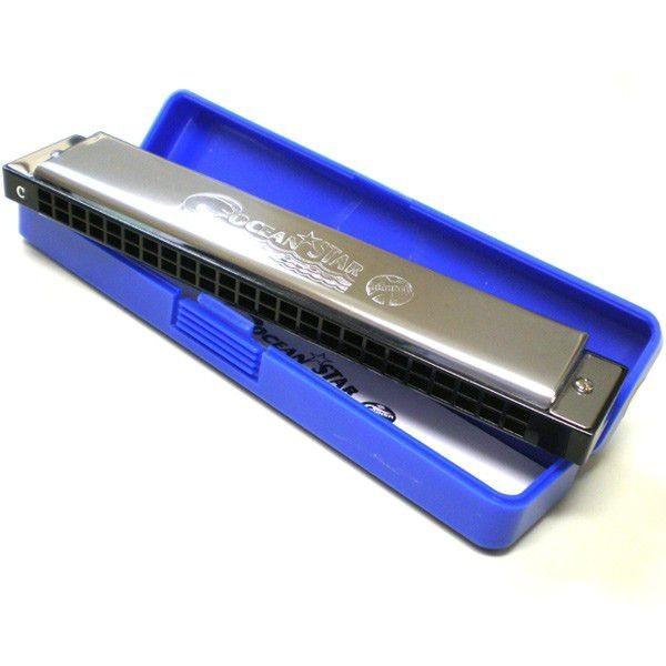 Kèn harmonica Tremolo 24 lỗ Hohner Ocean Star M254001 (Xanh)- Hàng nhập Đức