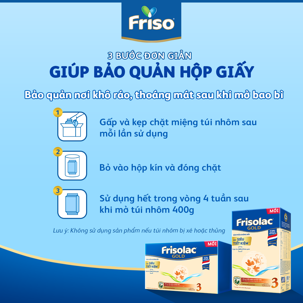 Sữa Bột Friso Gold 3 Hộp Giấy 3.2KG (Dành cho trẻ 1 - 2 tuổi)