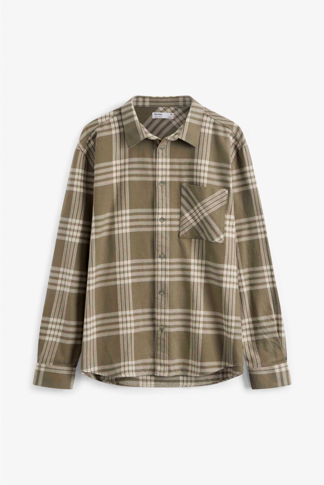 Áo Sơ Mi Nam ROUTINE Flannel Túi Đắp Kẻ sọc Caro Form Regular - 10F23SHL029 | LASTORE MENSWEAR