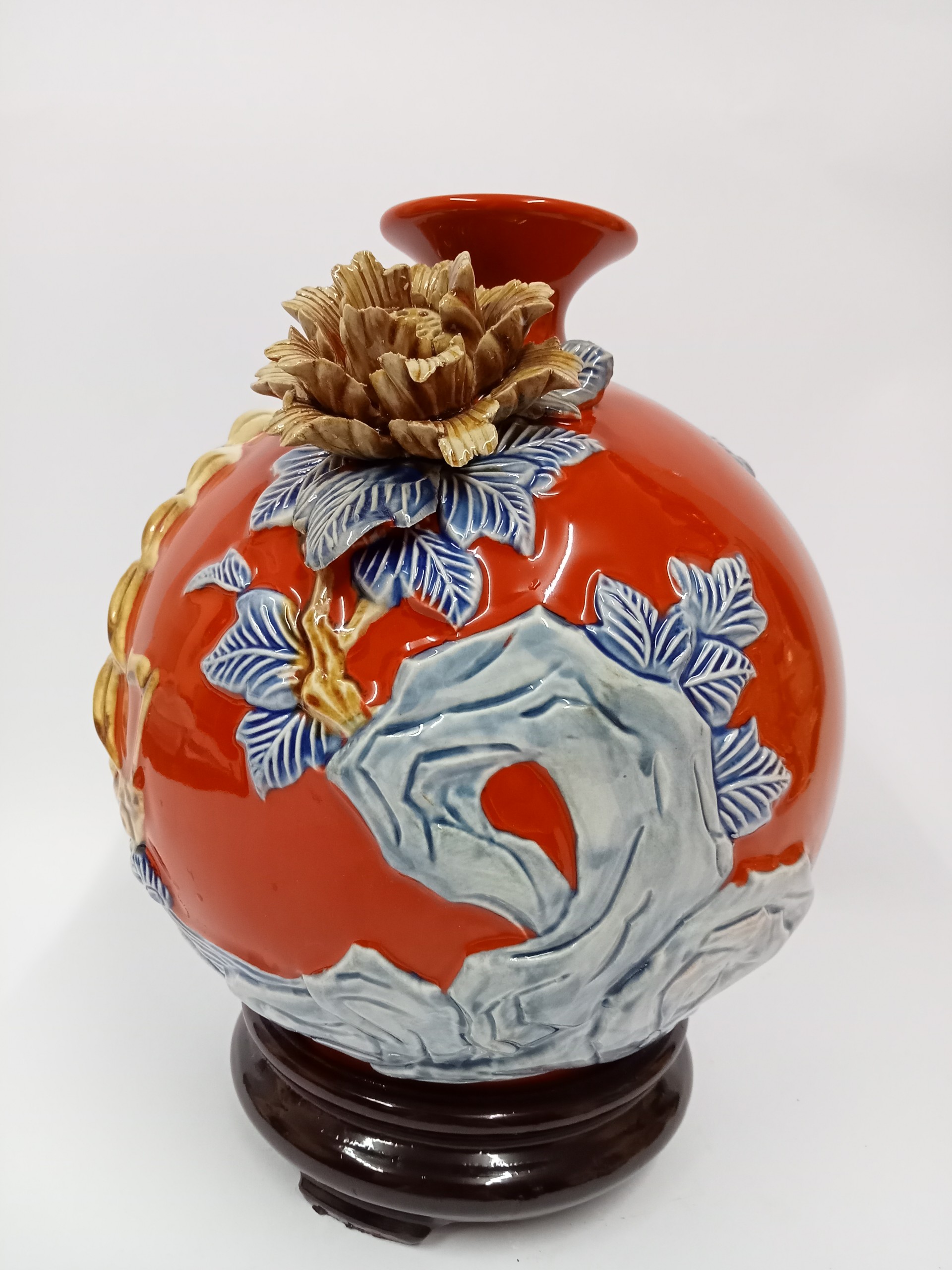 Bình hút lộc "Thuận buồm xuôi gió" đỏ size 21cm