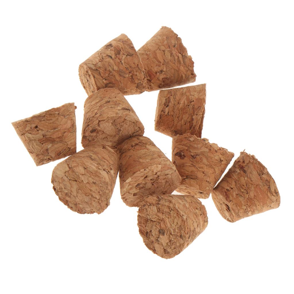 10pcs Tapered Unused Taper Natural Corks Stopper for 7-18mm Bottle DIY Craft