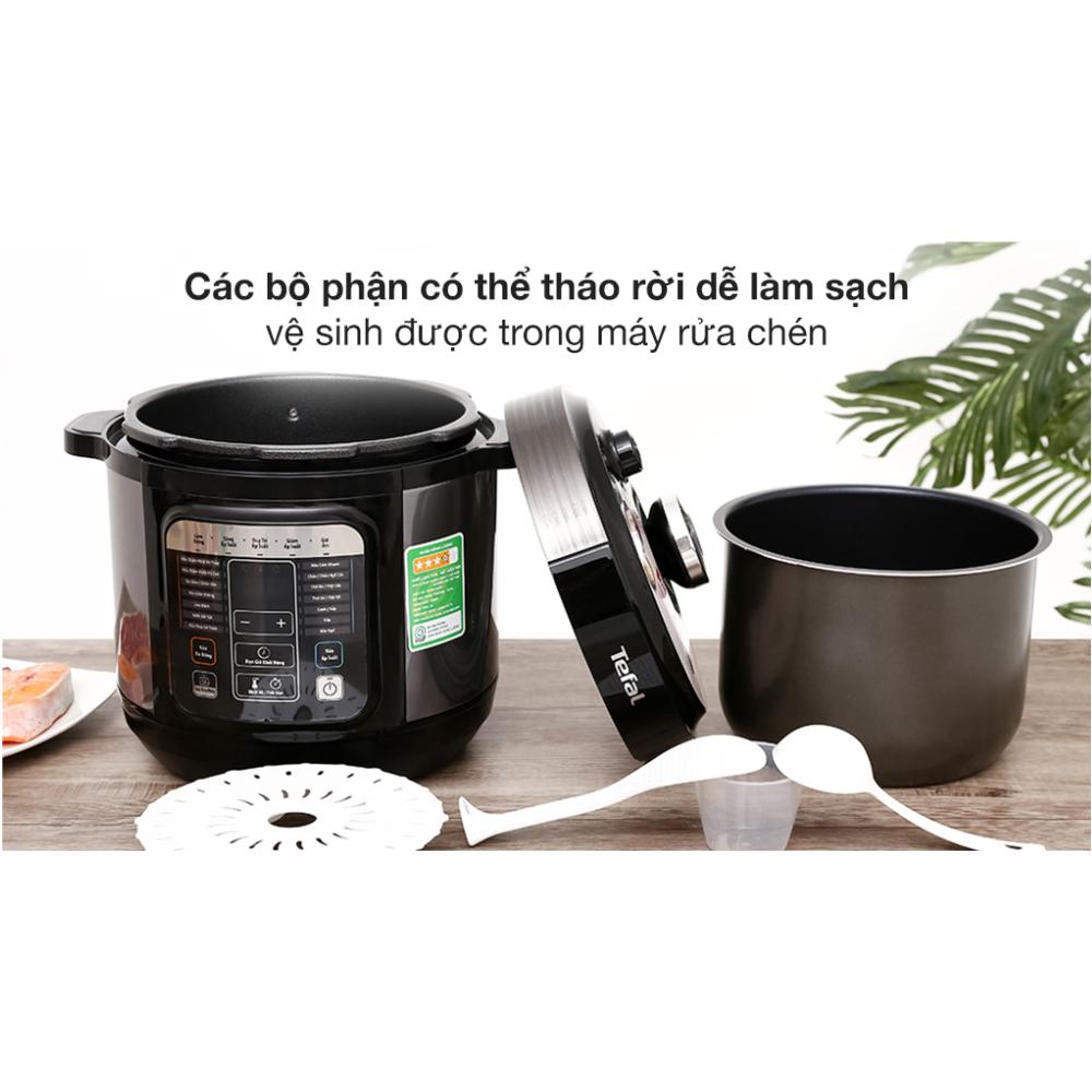 Nồi áp suất điện Tefal CY601868 6 lít - Hàng Chính Hãng