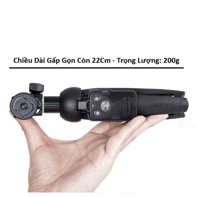 Gậy chụp ảnh YT 9928 kèm nút bluetooth và túi đựng TiMa.lala tiện lợi kiêm tripod chân đế 3 chân - Hàng chính hãng