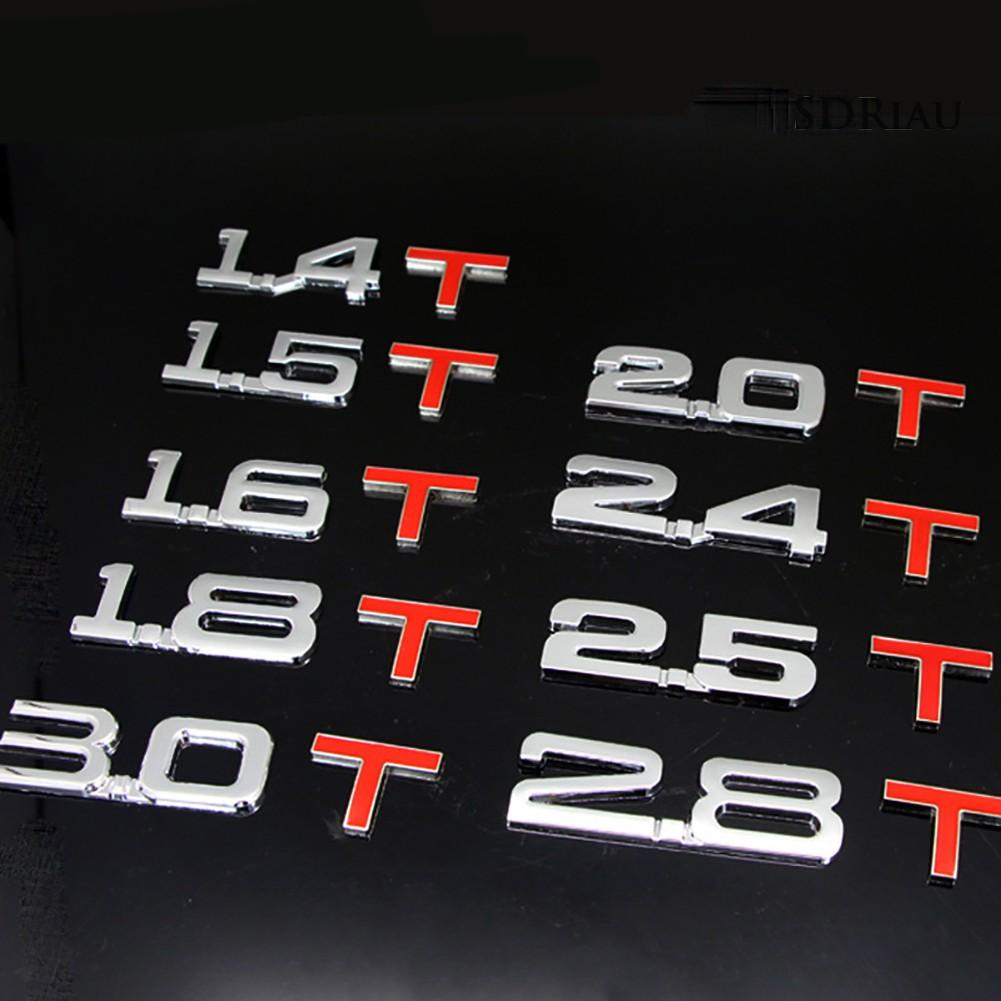 Sticker Kim Loại 3d Dán Trang Trí Xe Hơi 1.6 1.8 2.0 3.0 T