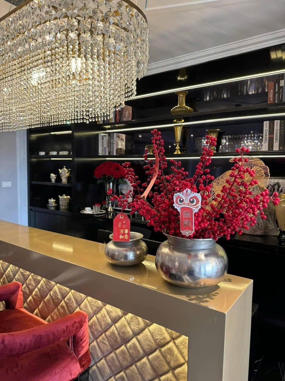 Set 2 bình hoa giả cổ Loberon hàng chính hãng