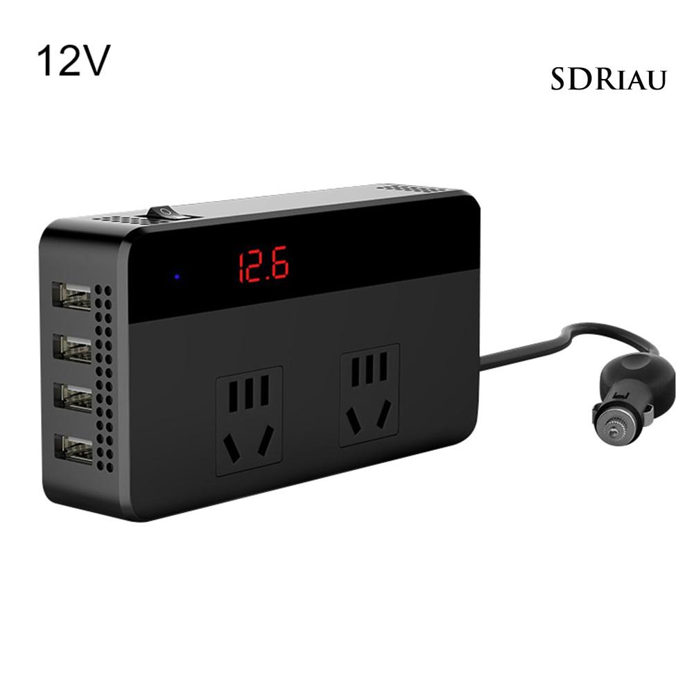 Bộ Sạc Trên Xe Hơi 4 Cổng Usb Qcdz 200w 12v / 12-24v Sang Ac 220v