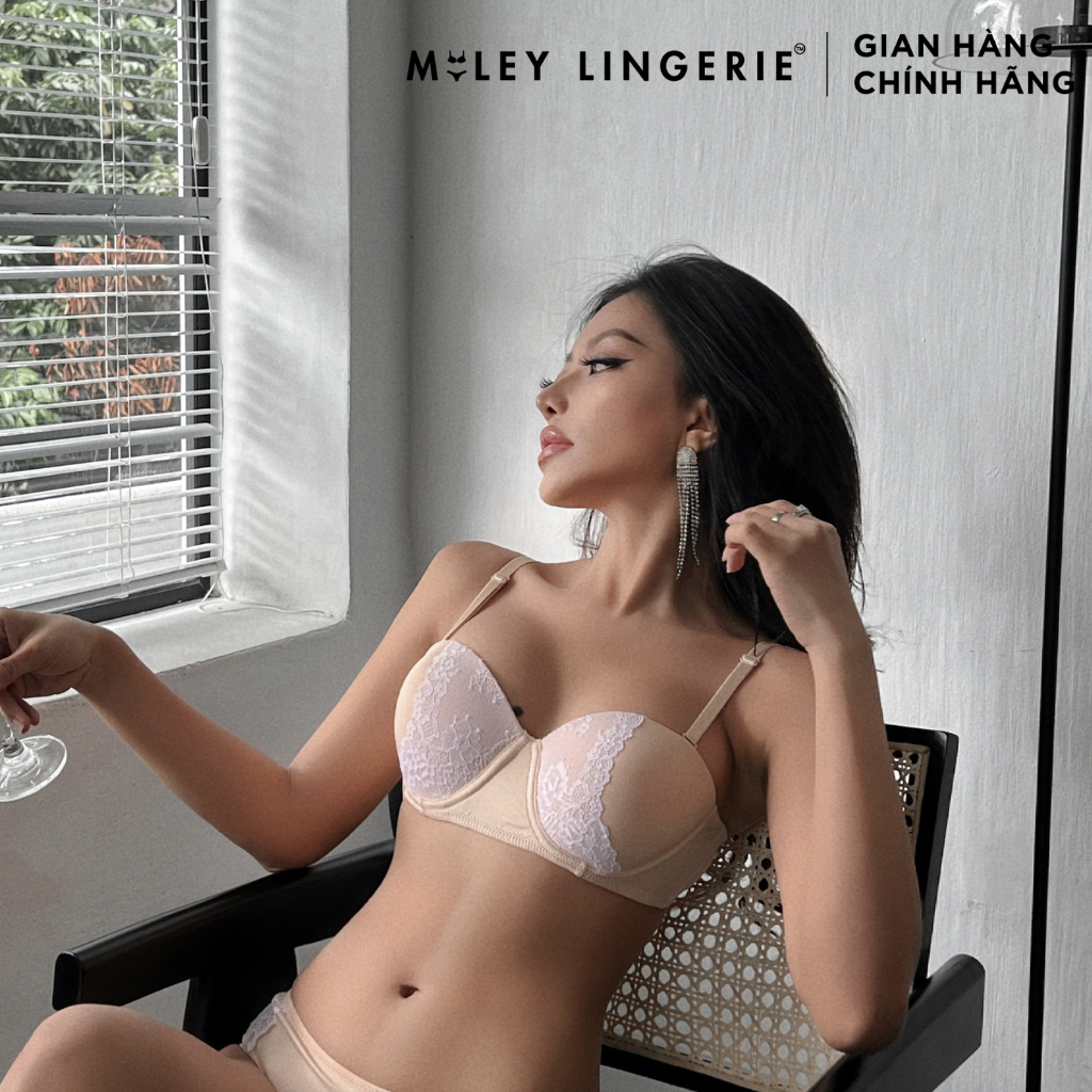 Áo Ngực Cúp Ngang Phối Viền Ren Miley Lingerie BRM09202