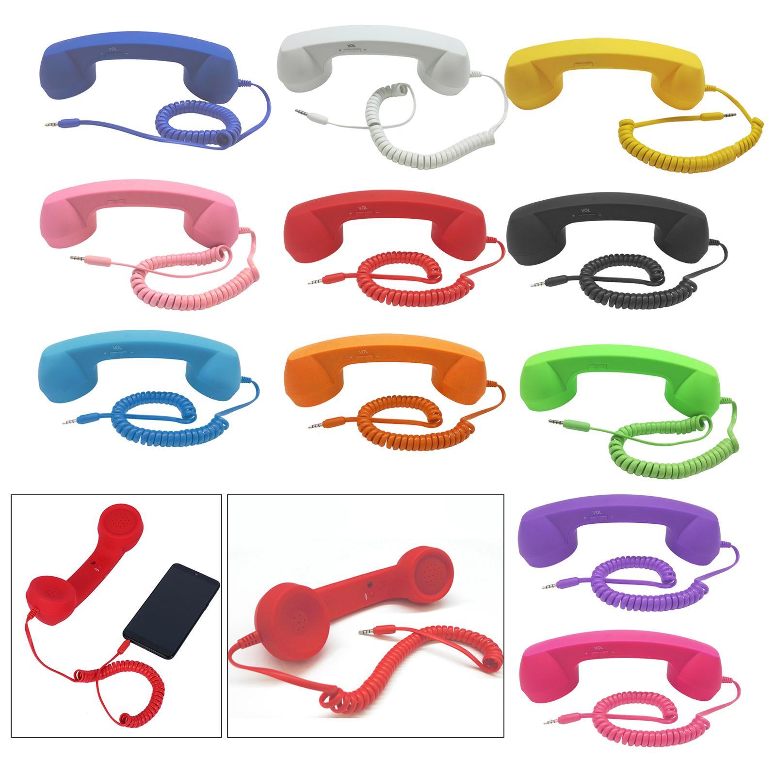 2-3pack Retro Telephone Handset 3.5mm Classic Mini for iPhone iPad Mobile Phones