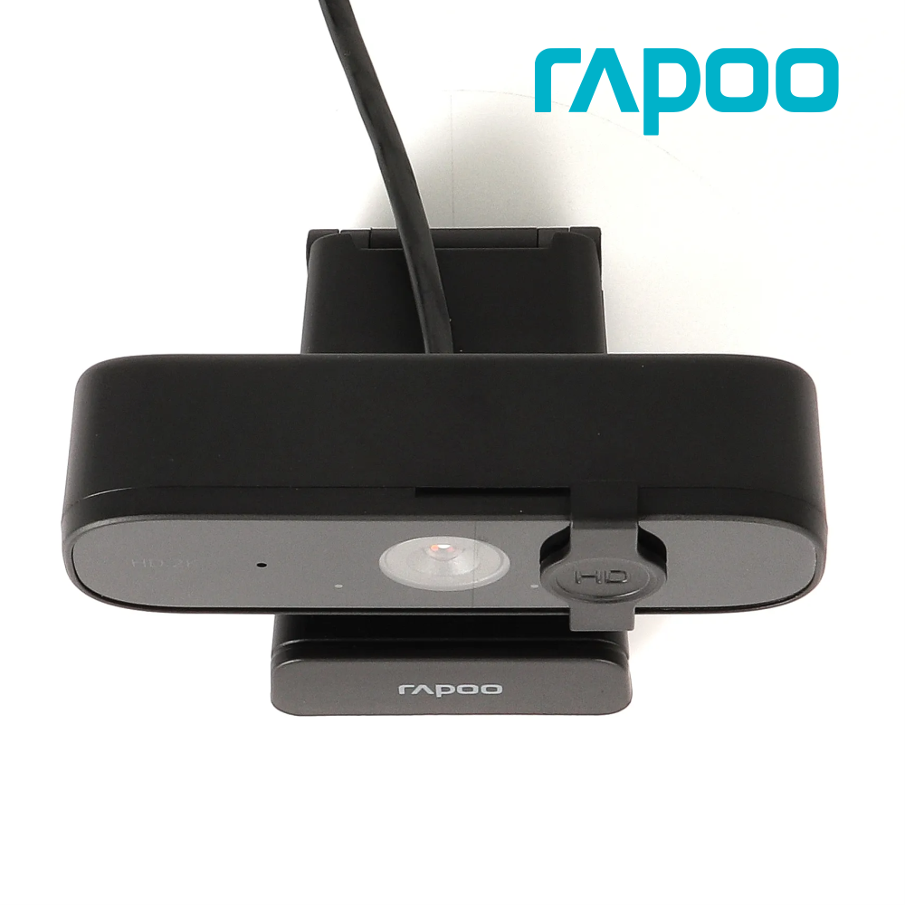 Webcam RAPOO XW2K Độ Phân Giải 2K, Micro Khử Ồn Kép, Góc Rộng 85 Độ, Quay Ngang 360 Độ - Hàng Chính Hãng