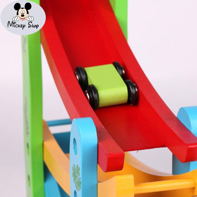 Xe Cầu Trượt ĐỒ CHƠI GỖ AN TOÀN Tặng Kèm 4 Xe Rèn Kỹ Năng Khéo Léo Cho Bé