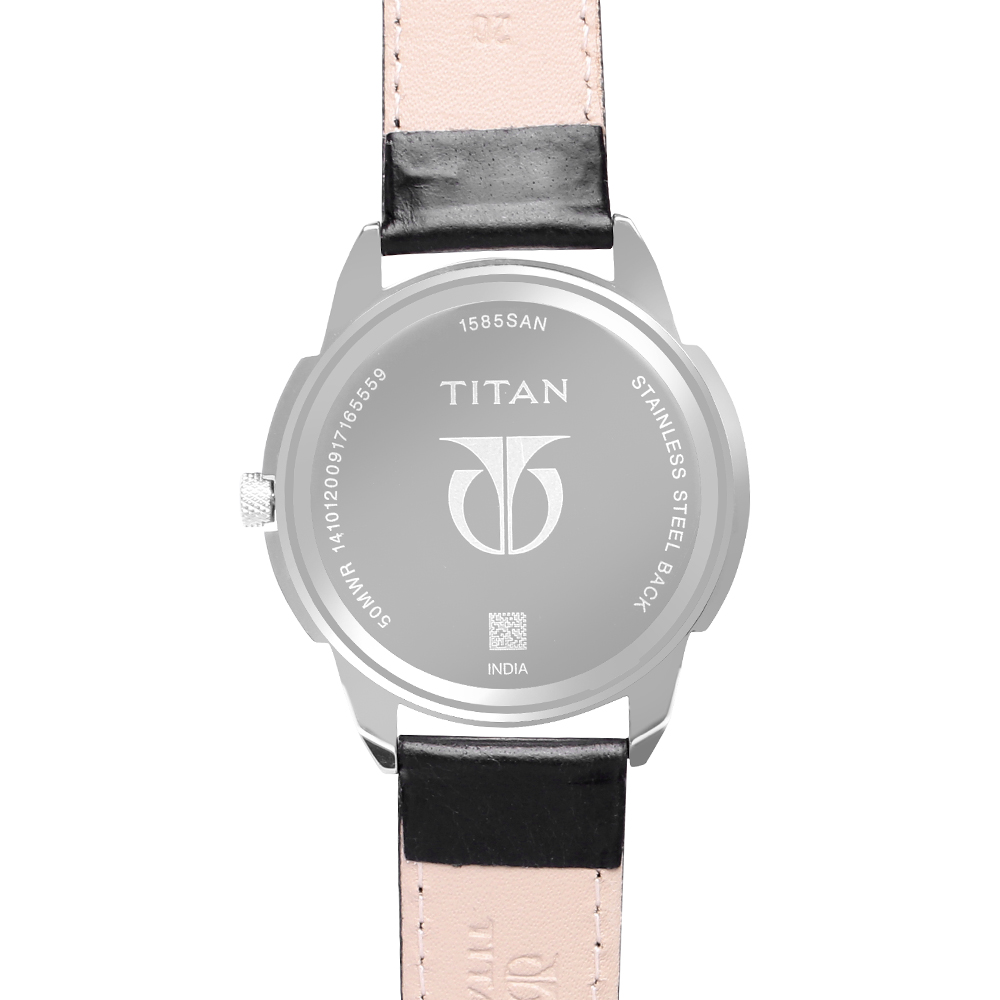 Đồng Hồ Nam Dây Da Titan 1585SL08 - Đen