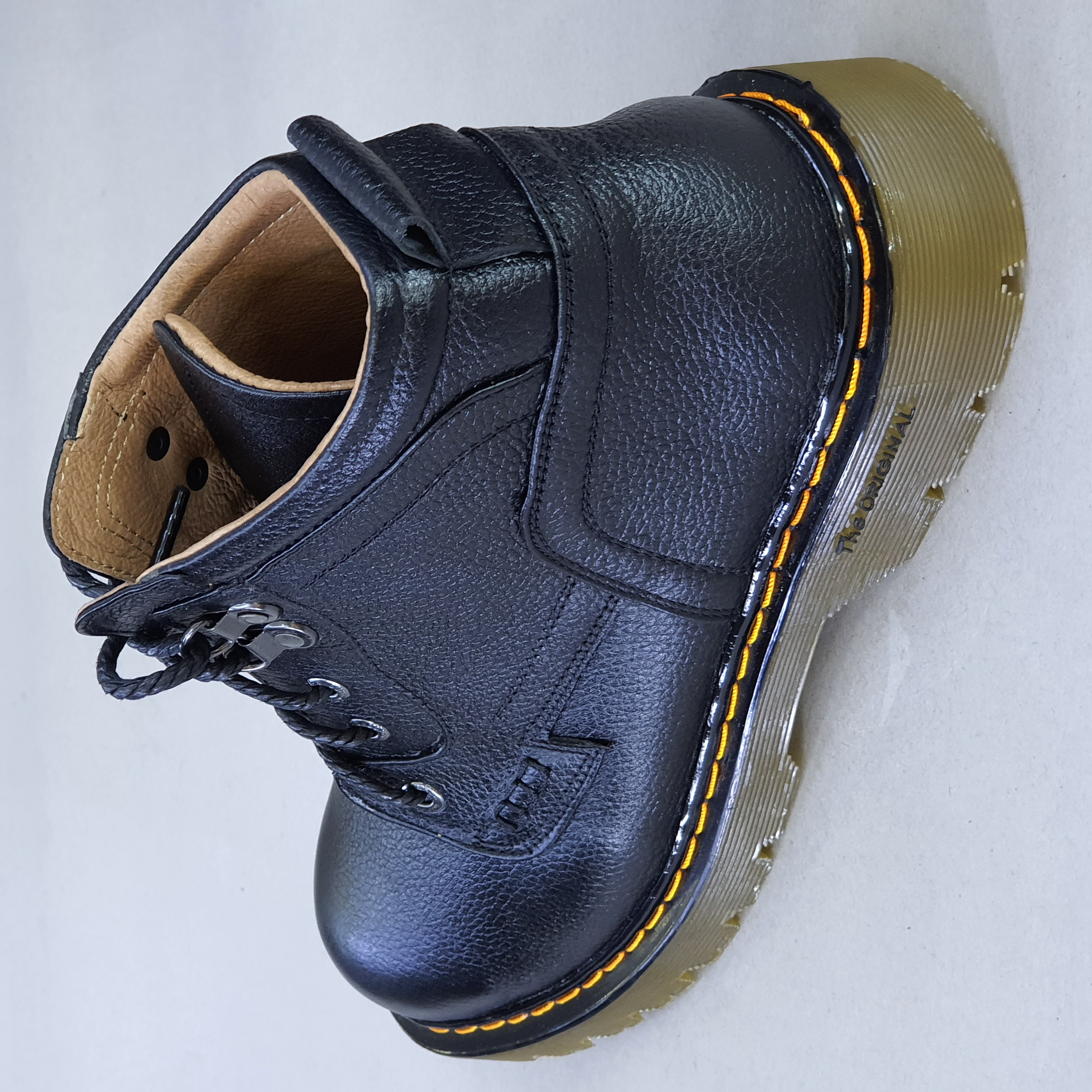 Giày boots nam cao cổ HÀ NAM da bò thật đế đốc tờ cao cấp DT2022