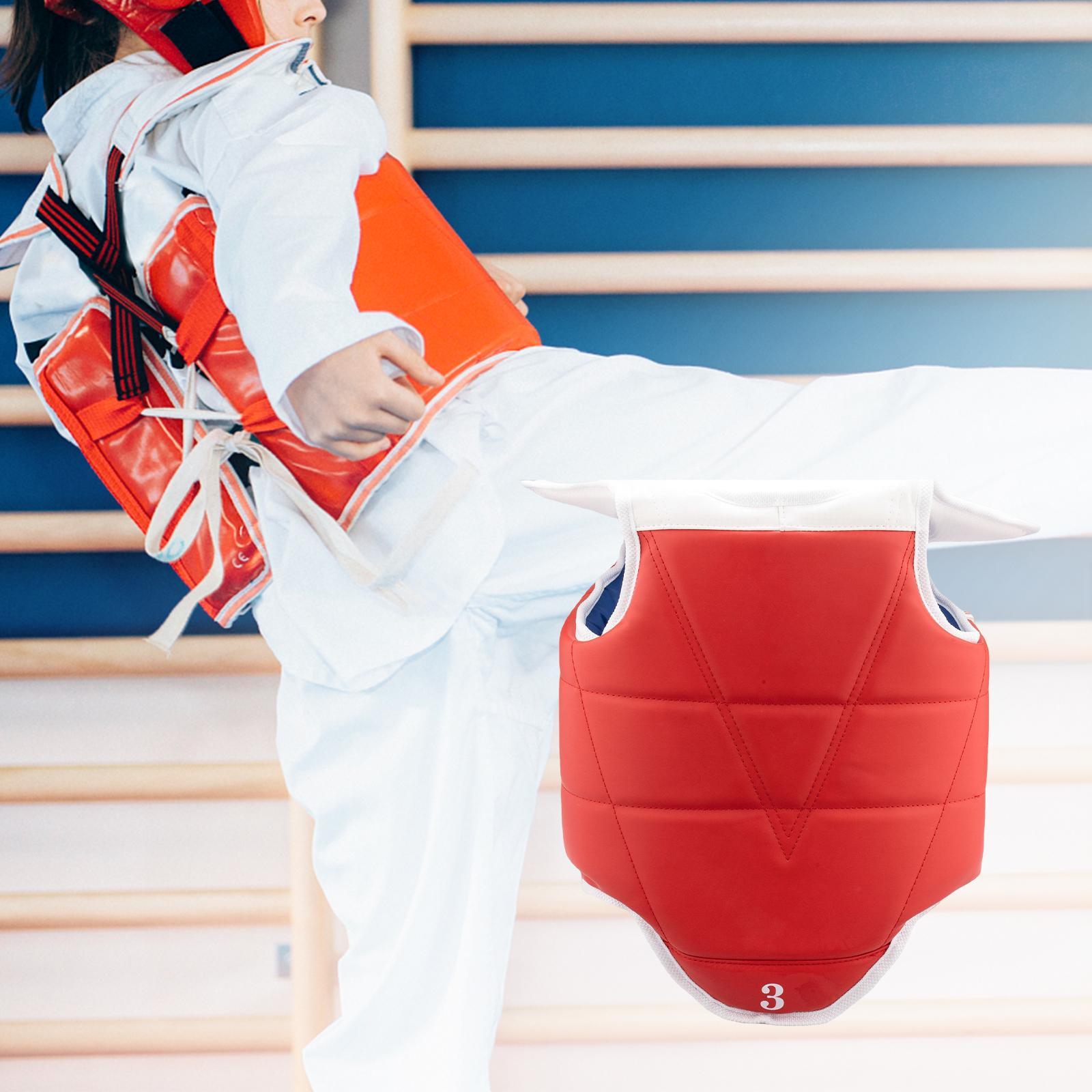 Women Men Boxing Reversible Karate Chest Guard for Kickboxing