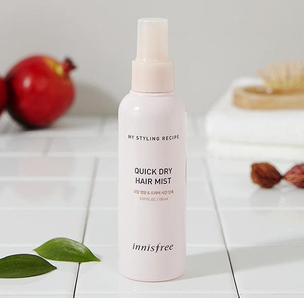 Nước Xịt Dưỡng Nhanh Khô Tóc Innisfree My Styling Recipe Quick Dry Hair Mist (150ml)