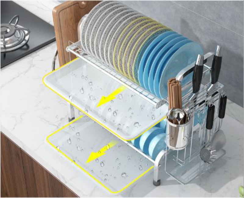KỆ ÚP CHÉN INOX CAO CẤP 008 TRẮNG