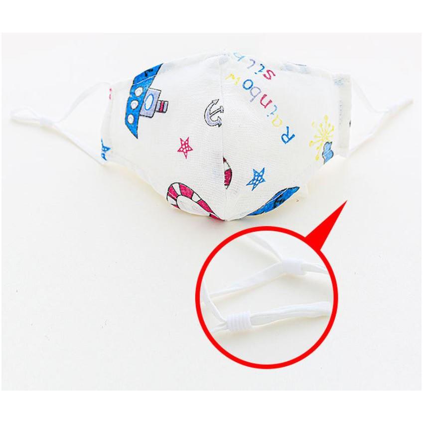 Khẩu Trang Vải Xô 4 lớp siêu mềm mịn Cho Bé Yêu