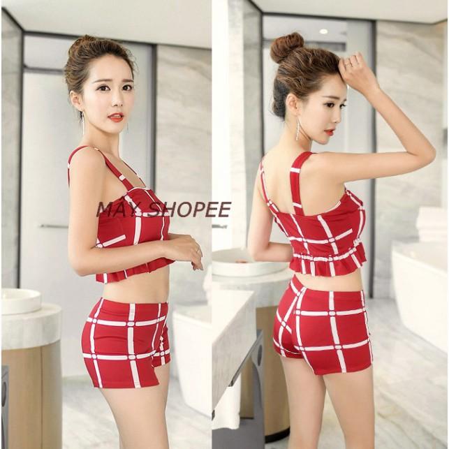 freeship Đồ Bơi 2 Mảnh Kèm Váy Ren AT054 (Bikini Đồ Bơi)