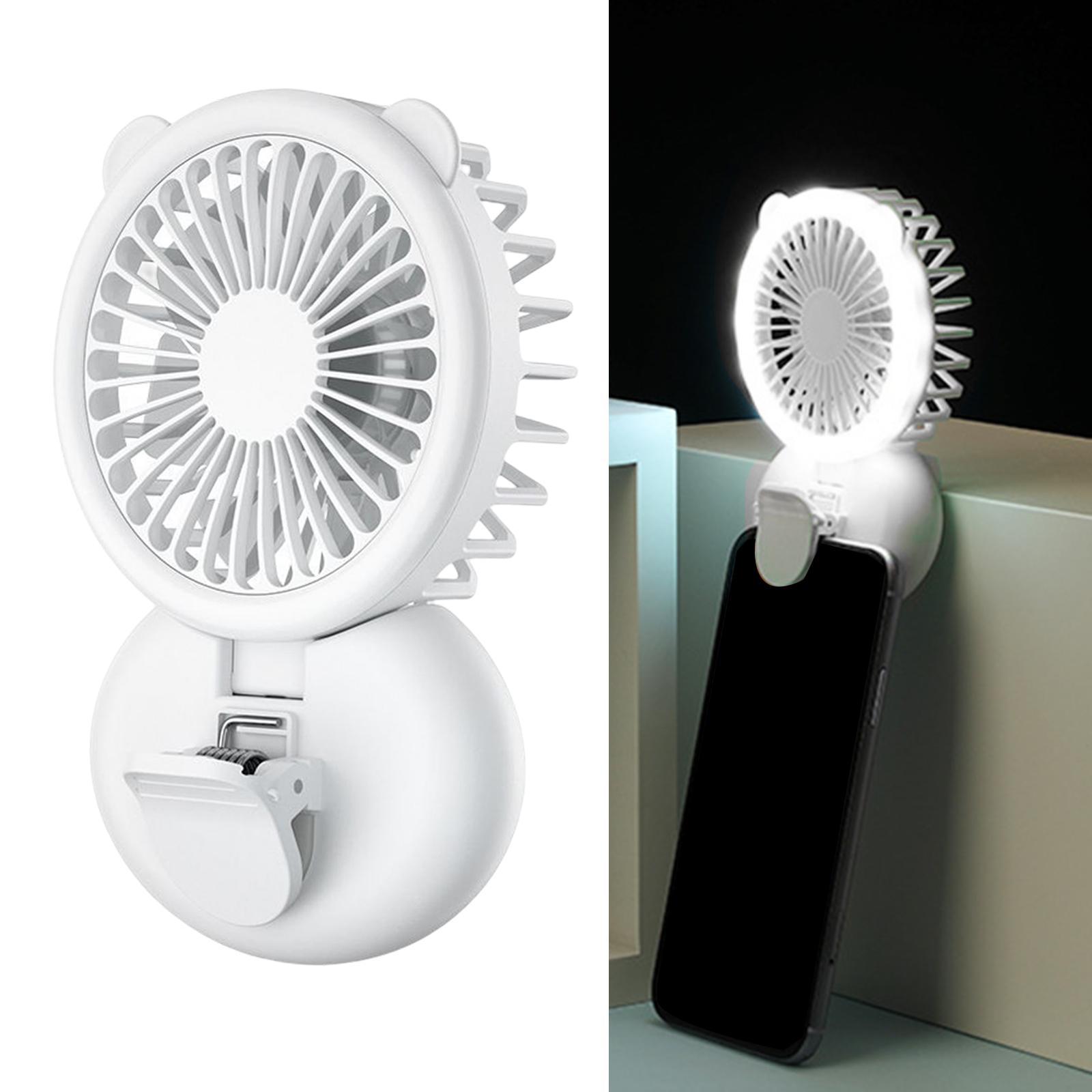 USB Neck Fan Rechargeable Mini Cooling Fan for Car Kitchen Shopping Travel Desktop