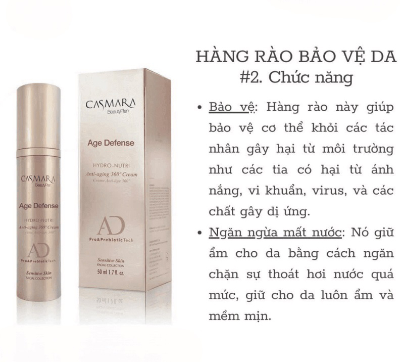 Kem phục hồi và bảo vệ da Age Defense Cream HYDRO-NUTRI. ANTI-AGING 360° CREAM CASMARA 50ml