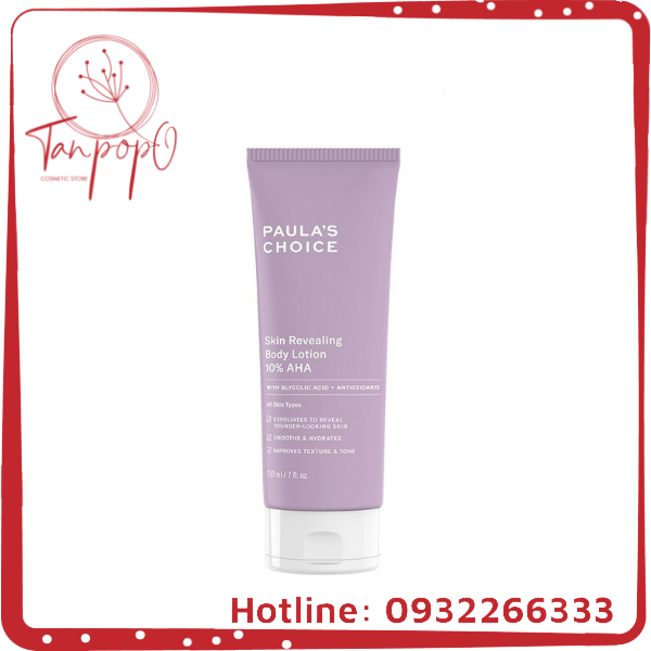 Kem Dưỡng Thể 10% AHA Paula's Choice Resist Skin Revealing Body Lotion With 10% AHA (210ml)