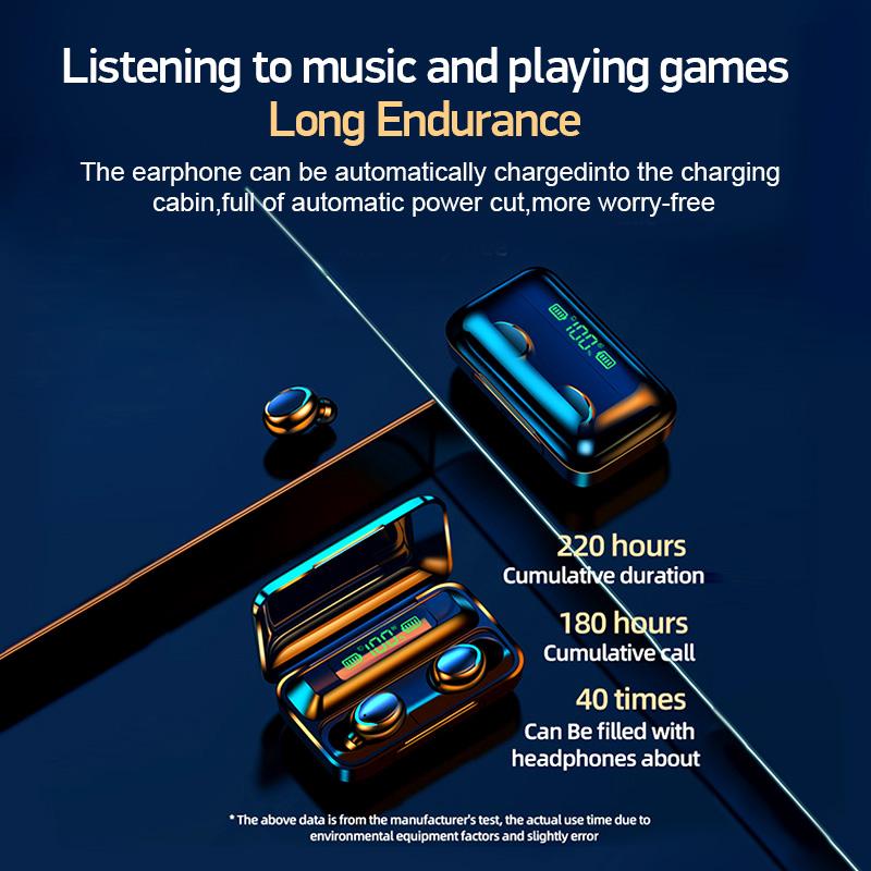 Tai Nghe Nhét Tai Không Dây Bluetooth 5.1 TWS Cảm Ứng Tai Nghe HiFI Stereo-Tai Tai Nghe Dành Cho Thể Thao