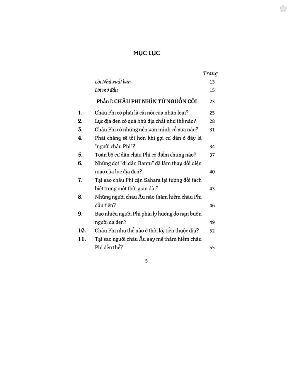 Châu Phi qua 100 câu hỏi - bản in 2024