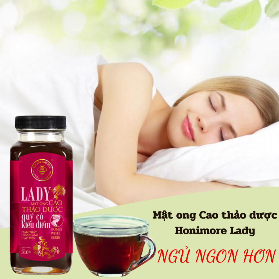 Mật ong cao thảo dược Lady 310g - ngủ ngon, đẹp da, bổ máu