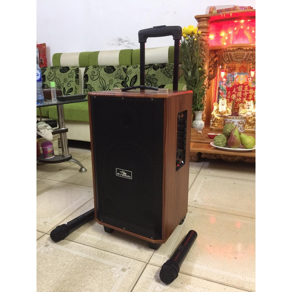 Loa Kéo Karaoke Bluetooth Kiomic K88 Bass 2 Tấc, Âm Thanh Rất Lớn nghe cực hay,hát karaoke cực chất cho gia đình,tặng 2 micro - hàng chính hãng