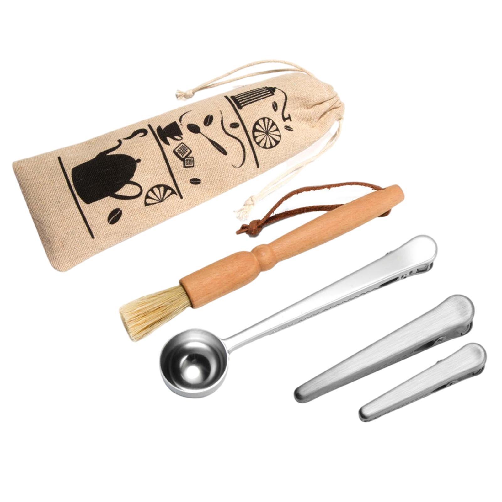 Coffee Grinder Cleaning Brush Machine Cleaner Tool Beans Wooden Handle