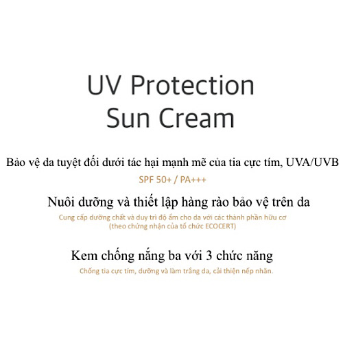 KEM CHỐNG NẮNG NOTS UV PROTECTION SUN CREAM