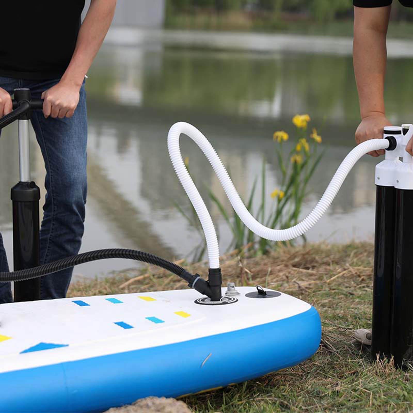 Inflatable Boat Air Valve Adaptor Dual Head Air Pump Adapter Connector