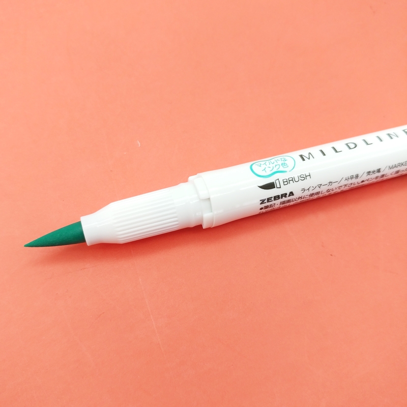 Bút Cọ 2 Đầu Zebra Mildliner Brush WFT8-MSG - Mild Summer Green