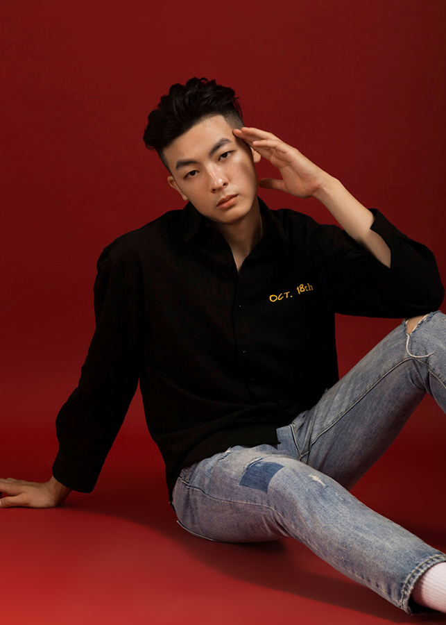 Áo sơ mi tay dài in họa tiết logo  – 3569