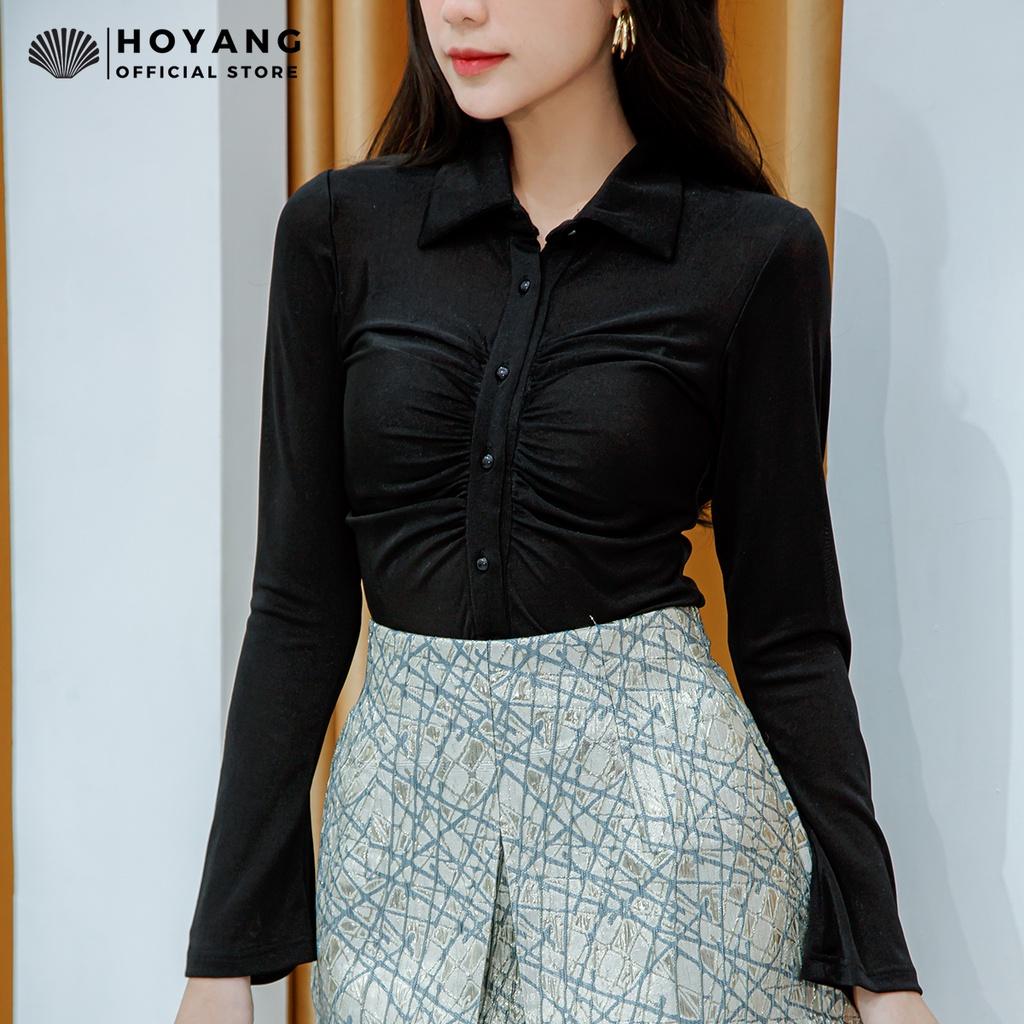 Áo Thun Nhún Ngực Ôm Body Quyến Rũ HOYANG AHY87
