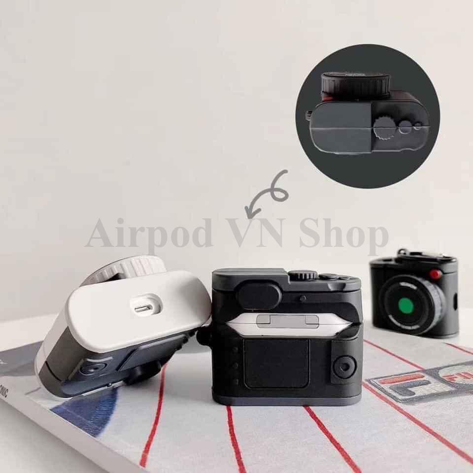 Bao Case Ốp dành cho Airpods 1/2, Airpods Pro Máy ảnh cổ điển hình đẹp cao cấp