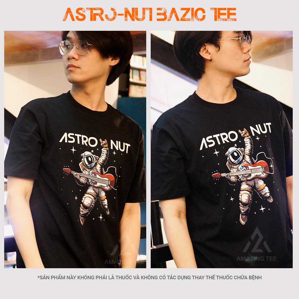 Áo Thun Nam Cổ Tròn Cao Cấp Bigsize Aztee - Astro Nut Basic Tee - Cotton Tự Nhiên Siêu Thoáng Mát