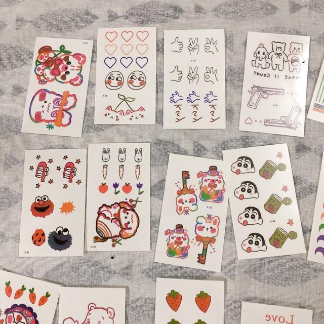 Set 30 hình xăm dán dễ thương
