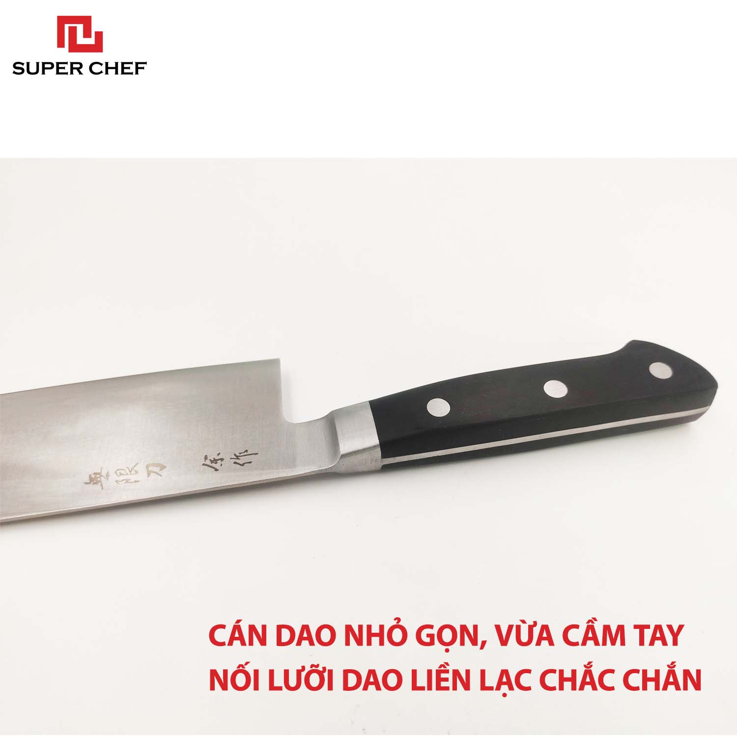 Dao Thái Rau Củ Quả Cán Nhựa Chính Hãng Super Chef Cao Cấp Siêu Sắc Bén, Lâu Cùn,  Lưỡi Thép Không Gỉ, An Toàn Sức Khỏe Siêu Tiện Lợi ( Lưỡi dài 16.5cm)