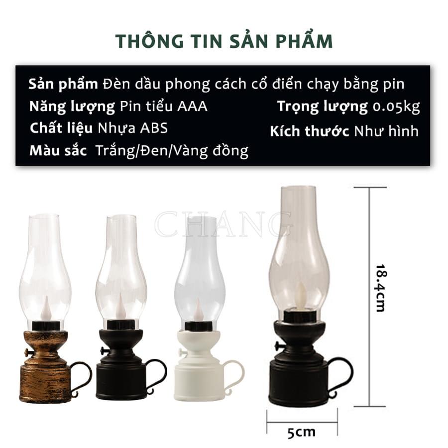 Đèn Dầu Điện Tử Thiết Kế Cổ Điển Hoạt Động Bằng Pin Dùng Làm Đèn Thờ Trang Trí Decor Quán Bar Nhà Cửa