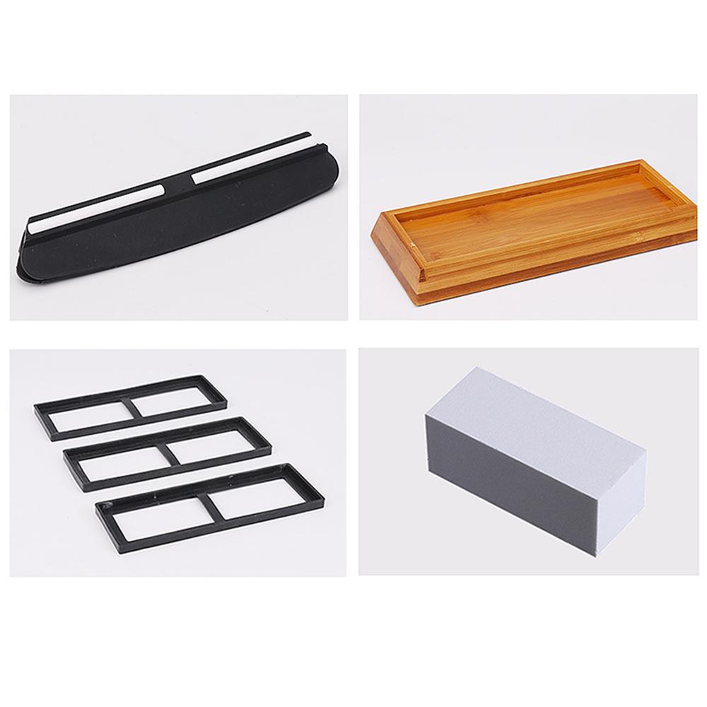 Knife Sharpening Stone Set 1000/6000 2 Side Whetstone Knife Sharpener Wet Stone Sharpening Kit with Non Slip Base Flattening Stone Kitchen Waterstone Hard Plastic BOX