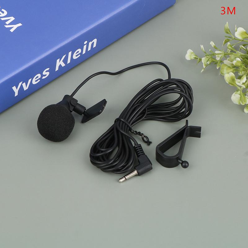 Micrô âm thanh xe hơi 3.5mm Jack plug Mic Stereo Mini có dây micrô bên ngoài cho PC Auto Car DVD Radio