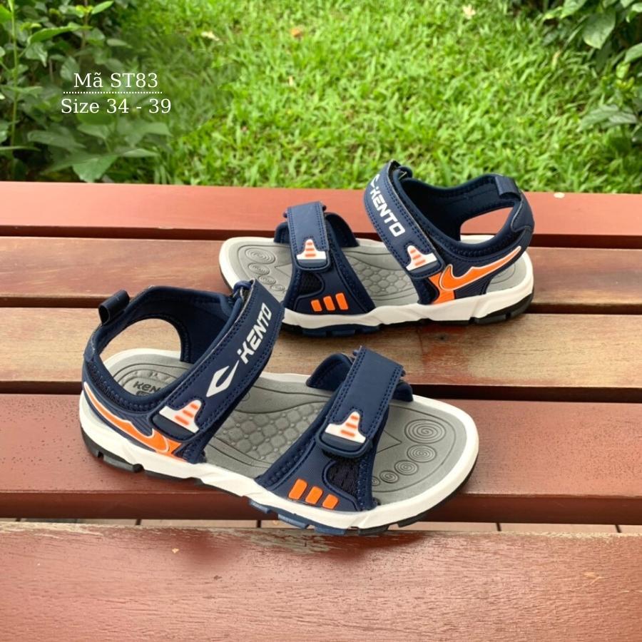Sandal bé trai Kento quai ngang thể thao năng động và cá tính cho trẻ em học sinh nam 7 - 12 tuổi đi học đi biển ST83