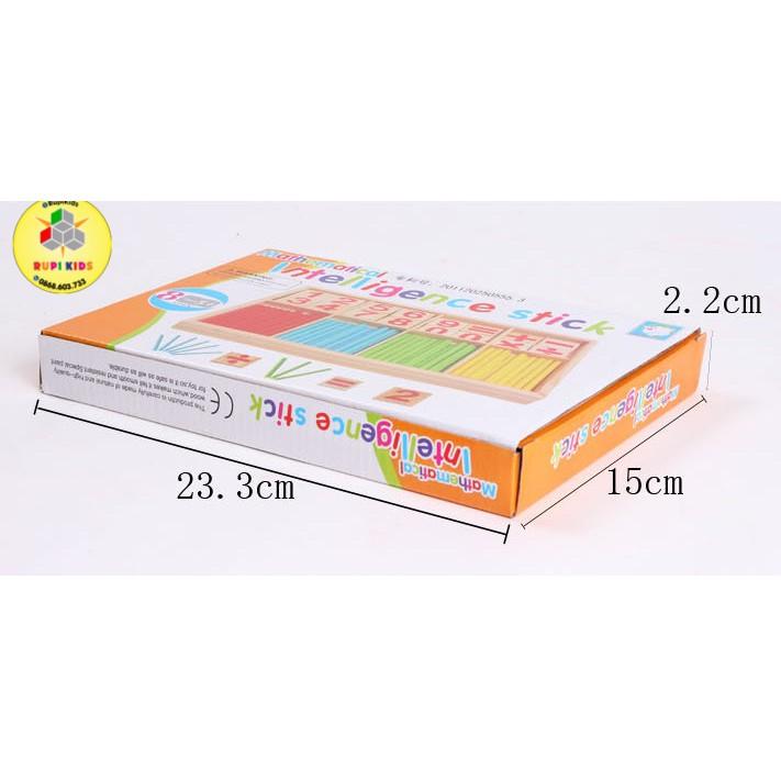 Đồ chơi gỗ - Bộ que tính gỗ học toán
