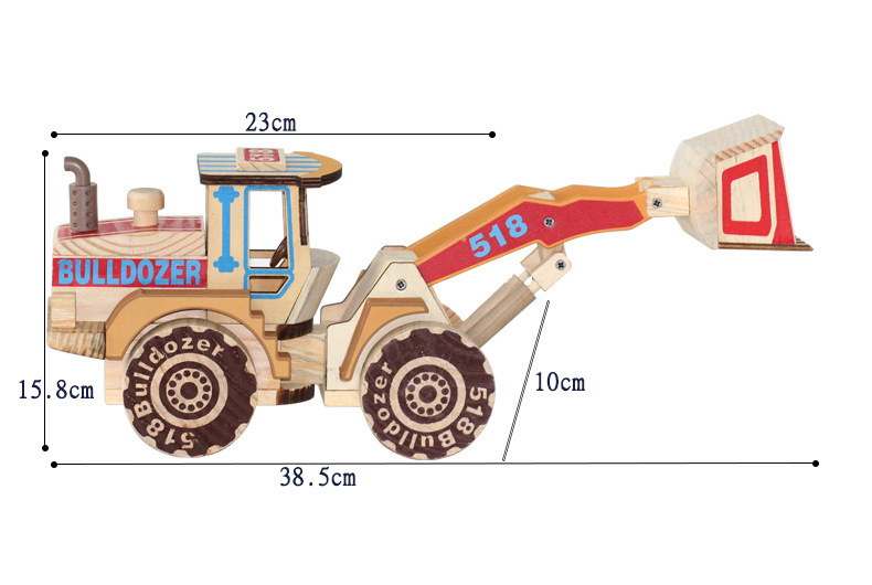 Đồ Chơi Mô Hình Xe Xúc Lật Bằng Gỗ - Đồ Chơi Phát Triển Tư Duy, Kỹ Năng(Super Size)