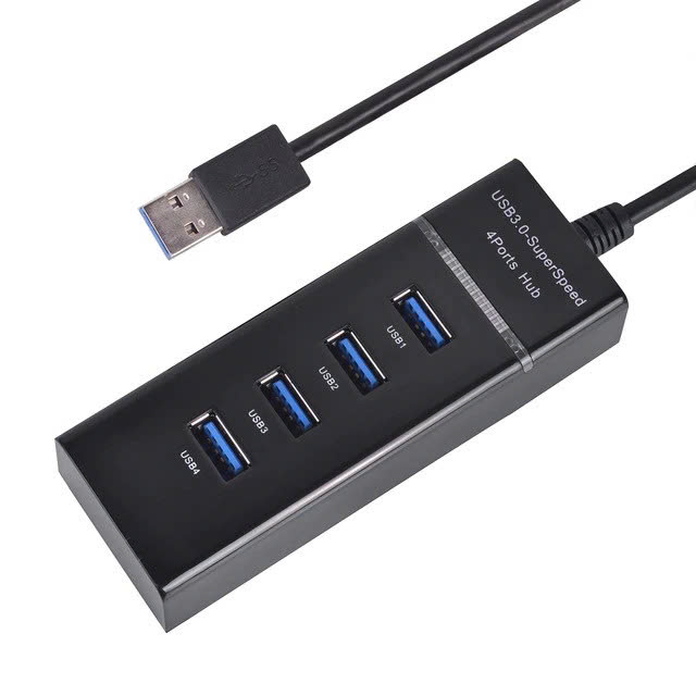 Hub chia 4 cổng USB, usb Hub tốc độ 3.0 - Hàng chính hãng HUB USB